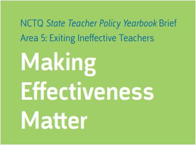 2012年州的州:使有效性问题——区域5:退出无效的教师;NCTQ国家教师政策年鉴简短
