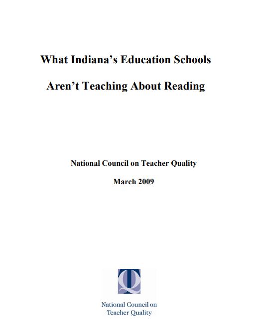 关于阅读，印第安纳州的教育学校没有教什么